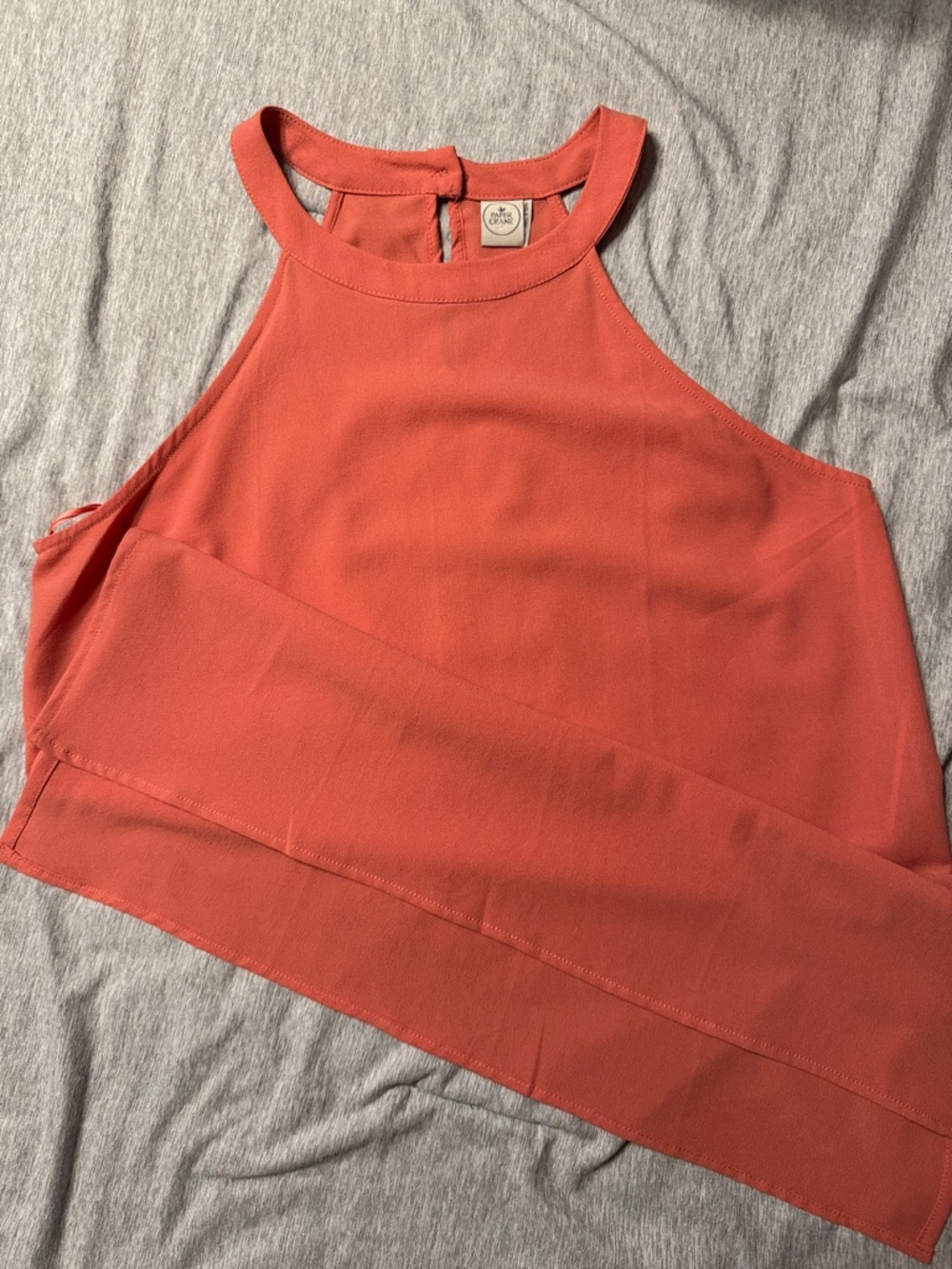 Paper Crane Coral Halter Tank Top